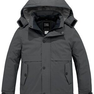 Boy's ZSHOW Insulated Skiing Jacket for Winter Dark Grey